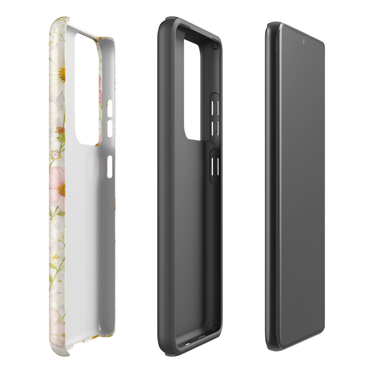 Phone Case for Samsung Galaxy with Fresh Floral Garden Design