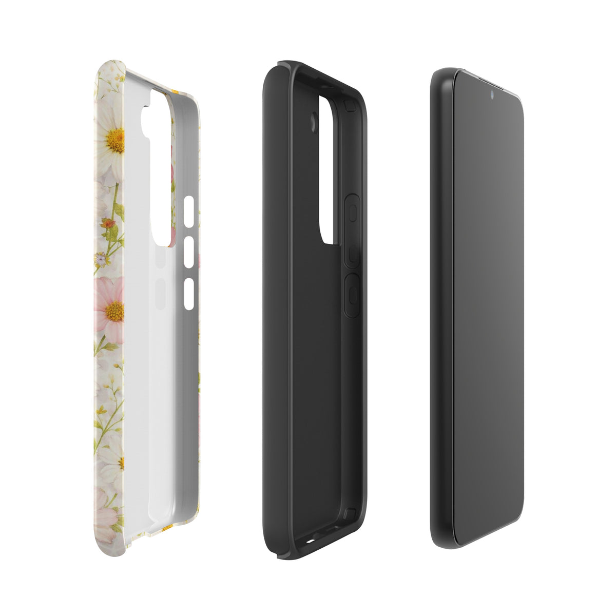 Phone Case for Samsung Galaxy with Fresh Floral Garden Design