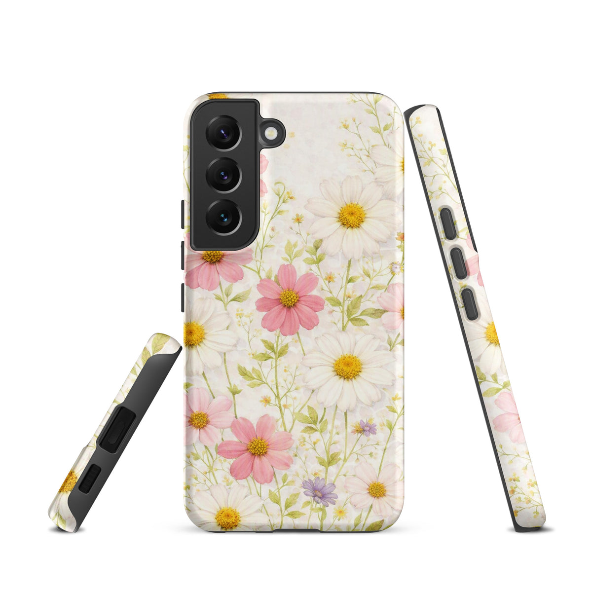Phone Case for Samsung Galaxy with Fresh Floral Garden Design