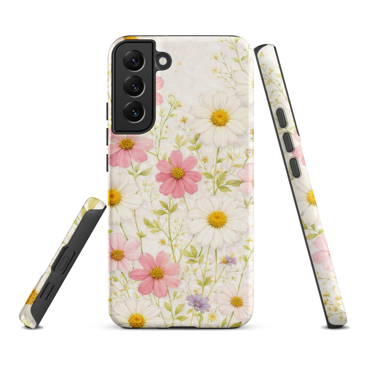 Phone Case for Samsung Galaxy with Fresh Floral Garden Design