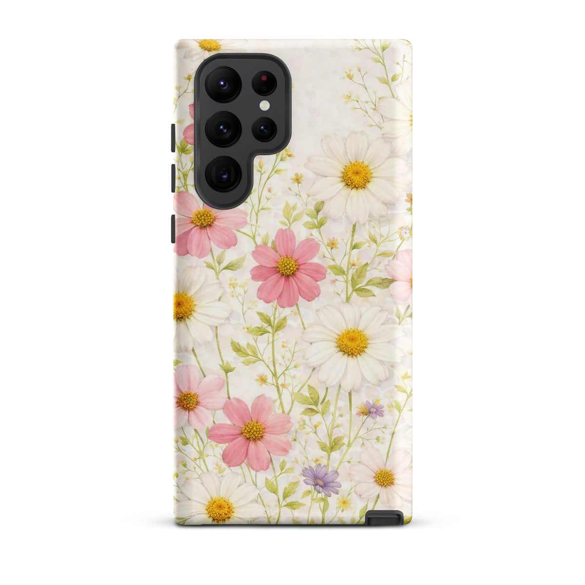 Phone Case for Samsung Galaxy with Fresh Floral Garden Design