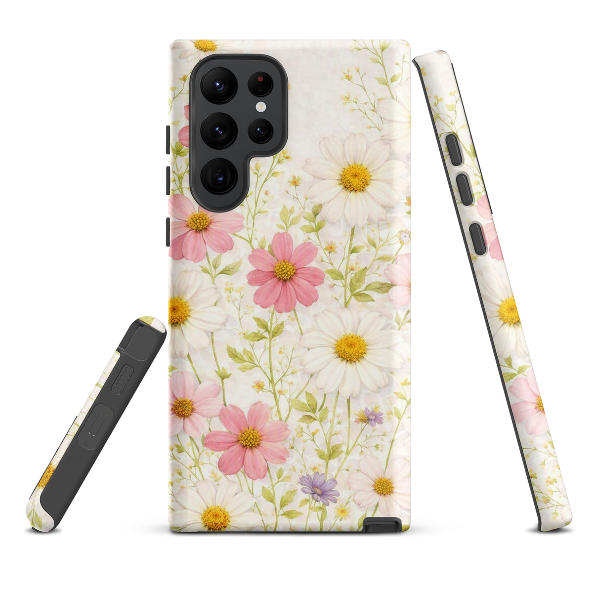 Phone Case for Samsung Galaxy with Fresh Floral Garden Design