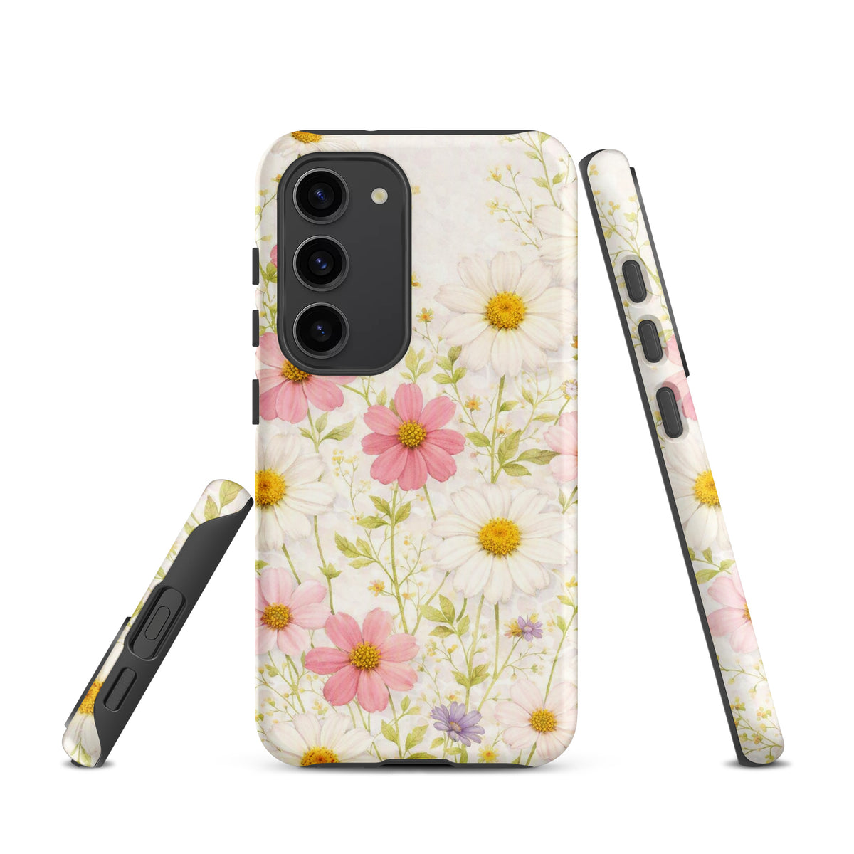 Phone Case for Samsung Galaxy with Fresh Floral Garden Design