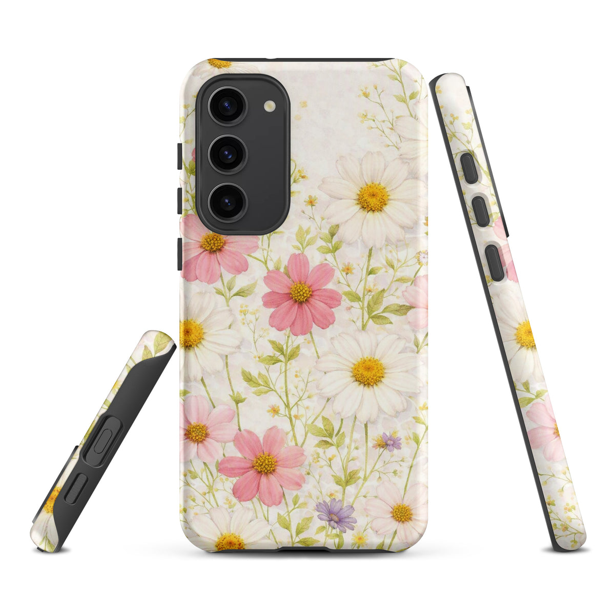 Phone Case for Samsung Galaxy with Fresh Floral Garden Design