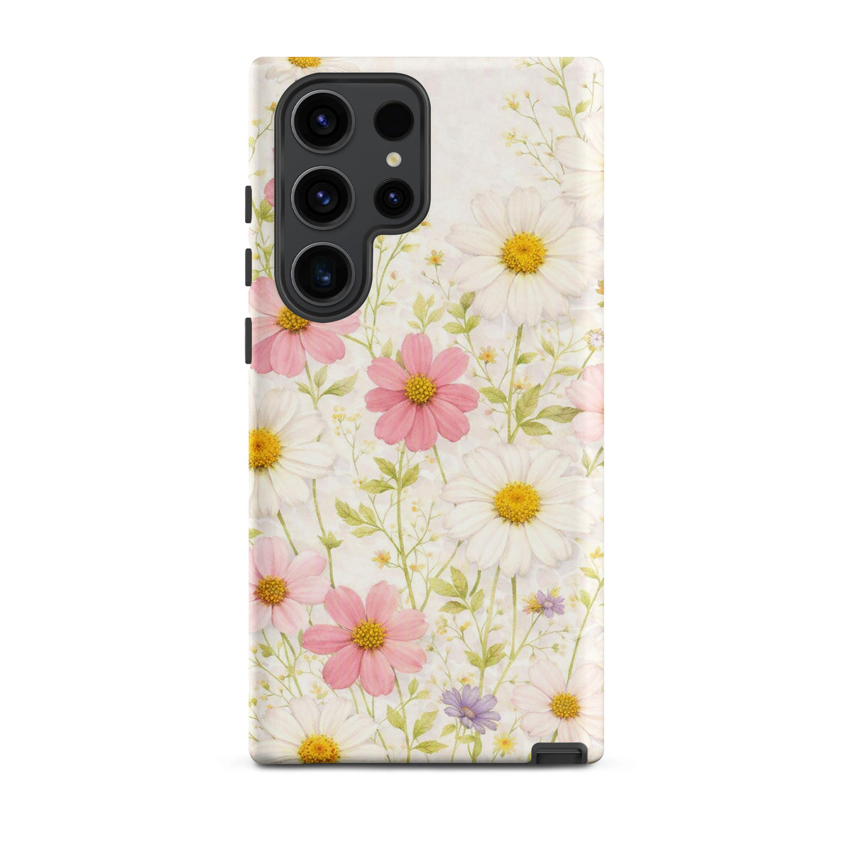 Phone Case for Samsung Galaxy with Fresh Floral Garden Design