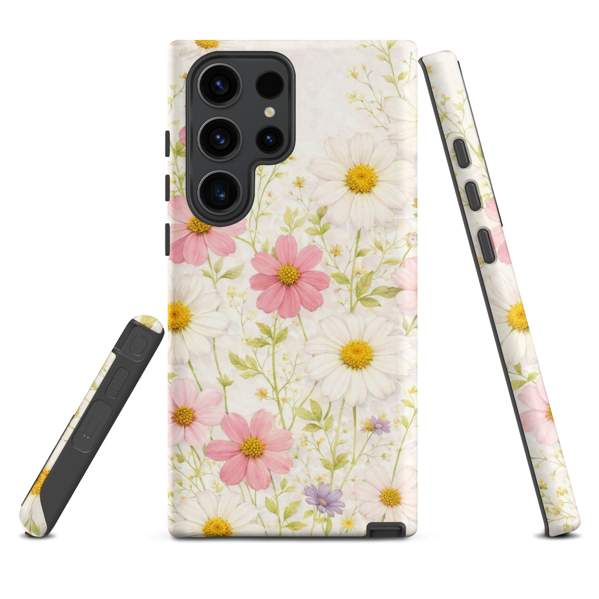 Phone Case for Samsung Galaxy with Fresh Floral Garden Design