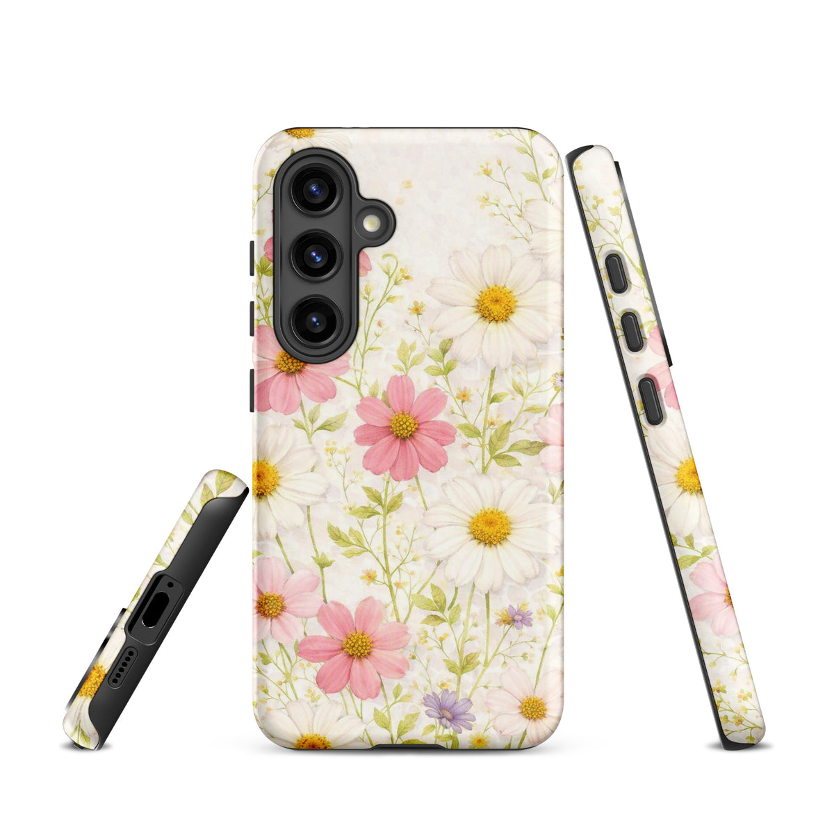 Phone Case for Samsung Galaxy with Fresh Floral Garden Design