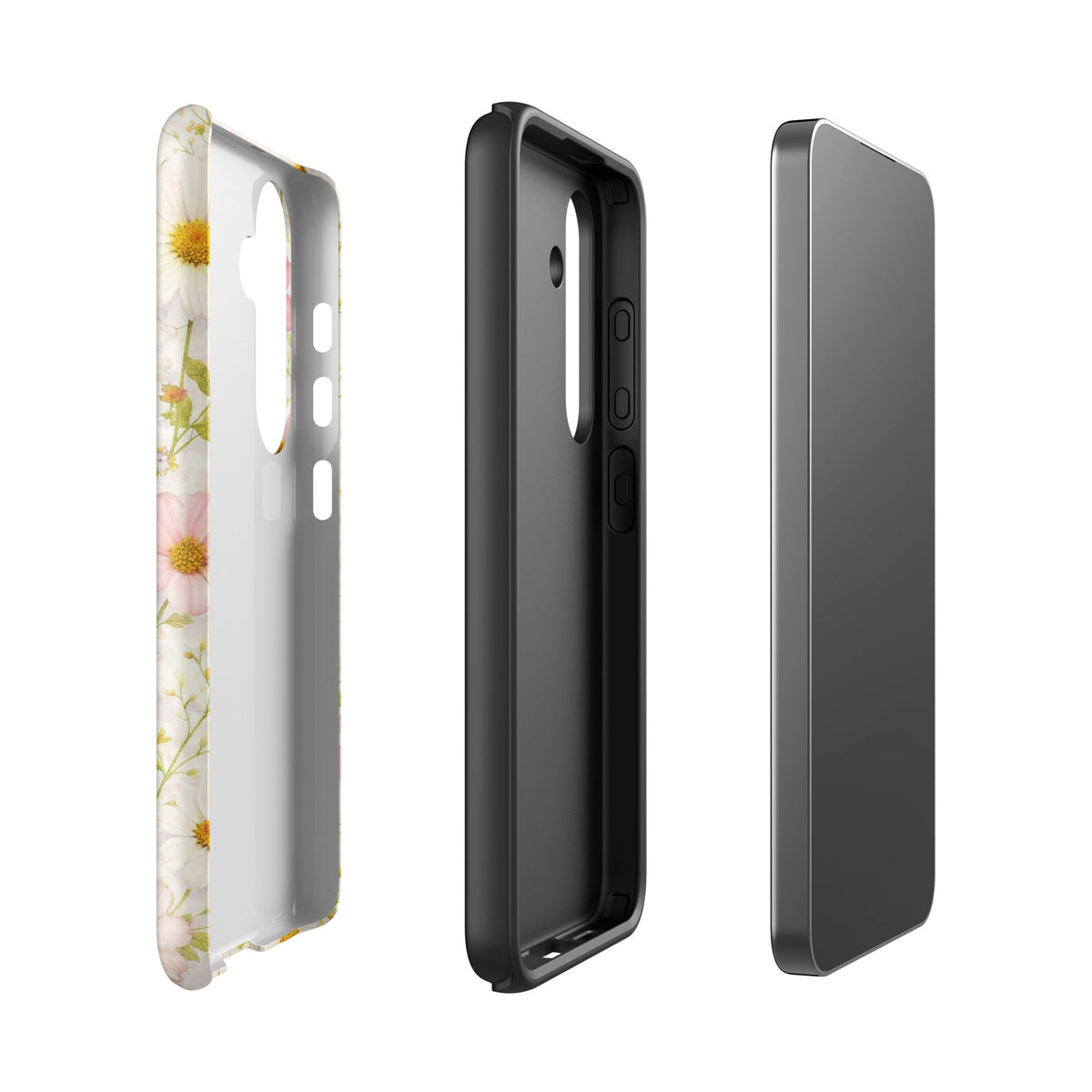 Phone Case for Samsung Galaxy with Fresh Floral Garden Design