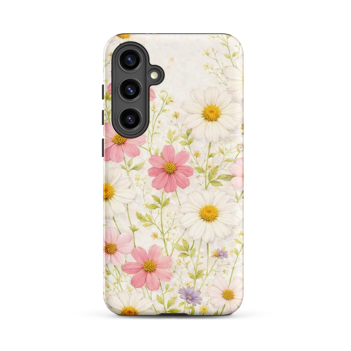 Phone Case for Samsung Galaxy with Fresh Floral Garden Design