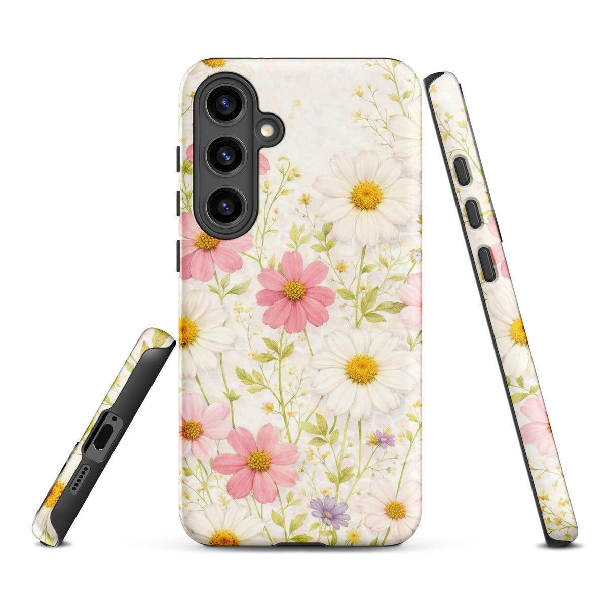 Phone Case for Samsung Galaxy with Fresh Floral Garden Design