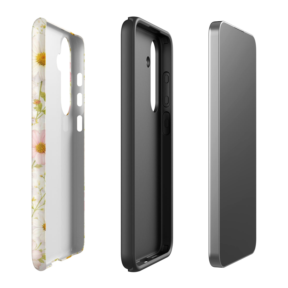 Phone Case for Samsung Galaxy with Fresh Floral Garden Design