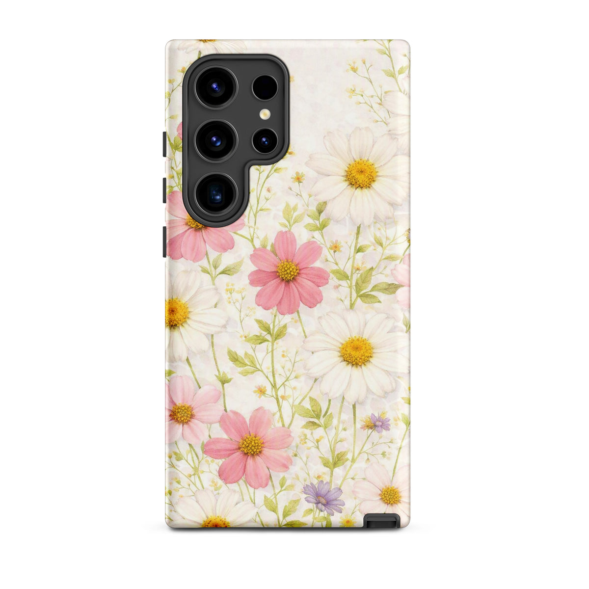 Phone Case for Samsung Galaxy with Fresh Floral Garden Design