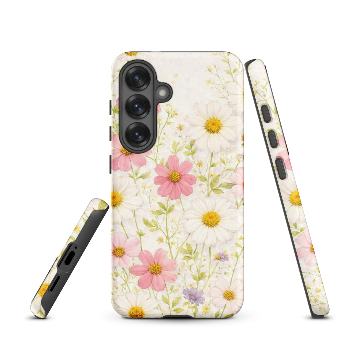 Phone Case for Samsung Galaxy with Fresh Floral Garden Design