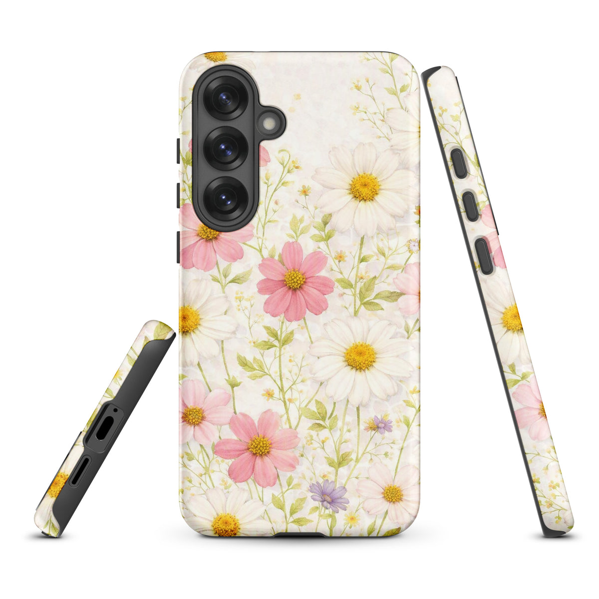 Phone Case for Samsung Galaxy with Fresh Floral Garden Design