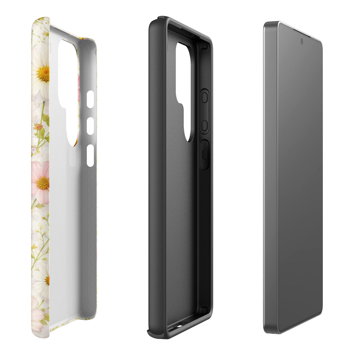 Phone Case for Samsung Galaxy with Fresh Floral Garden Design