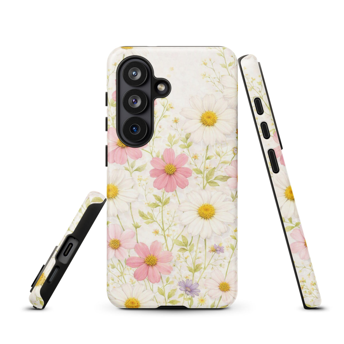 Phone Case for Samsung Galaxy with Fresh Floral Garden Design
