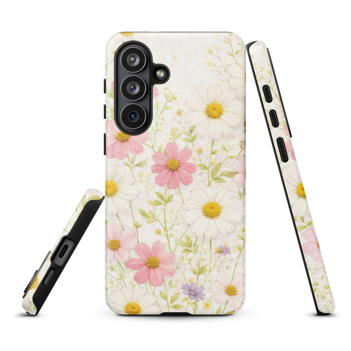 Phone Case for Samsung Galaxy with Fresh Floral Garden Design