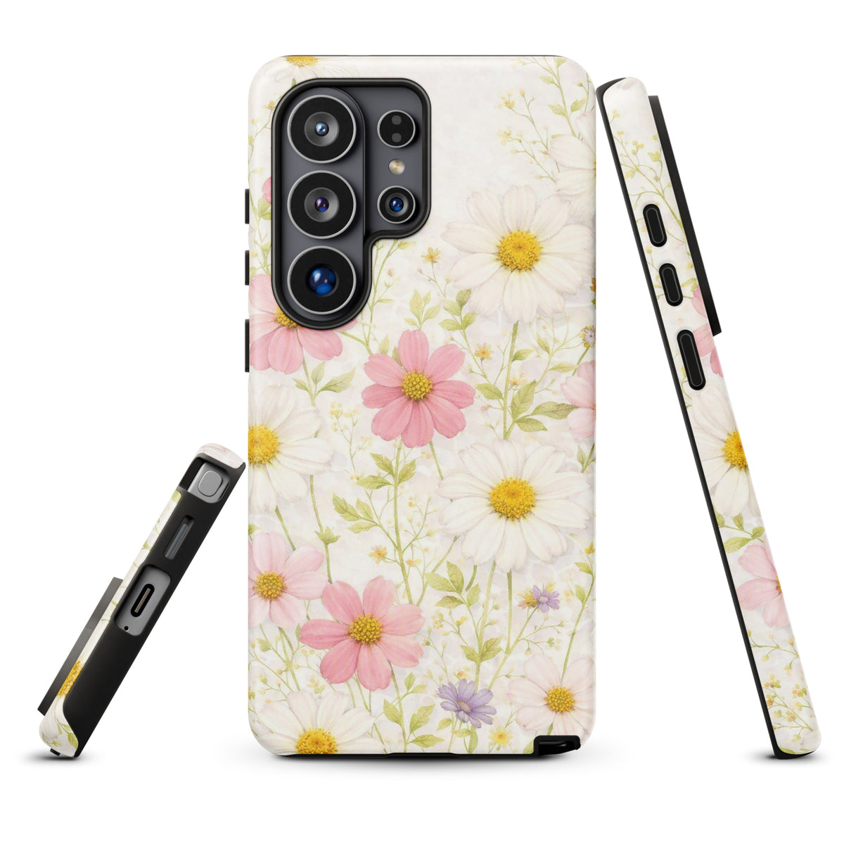 Phone Case for Samsung Galaxy with Fresh Floral Garden Design