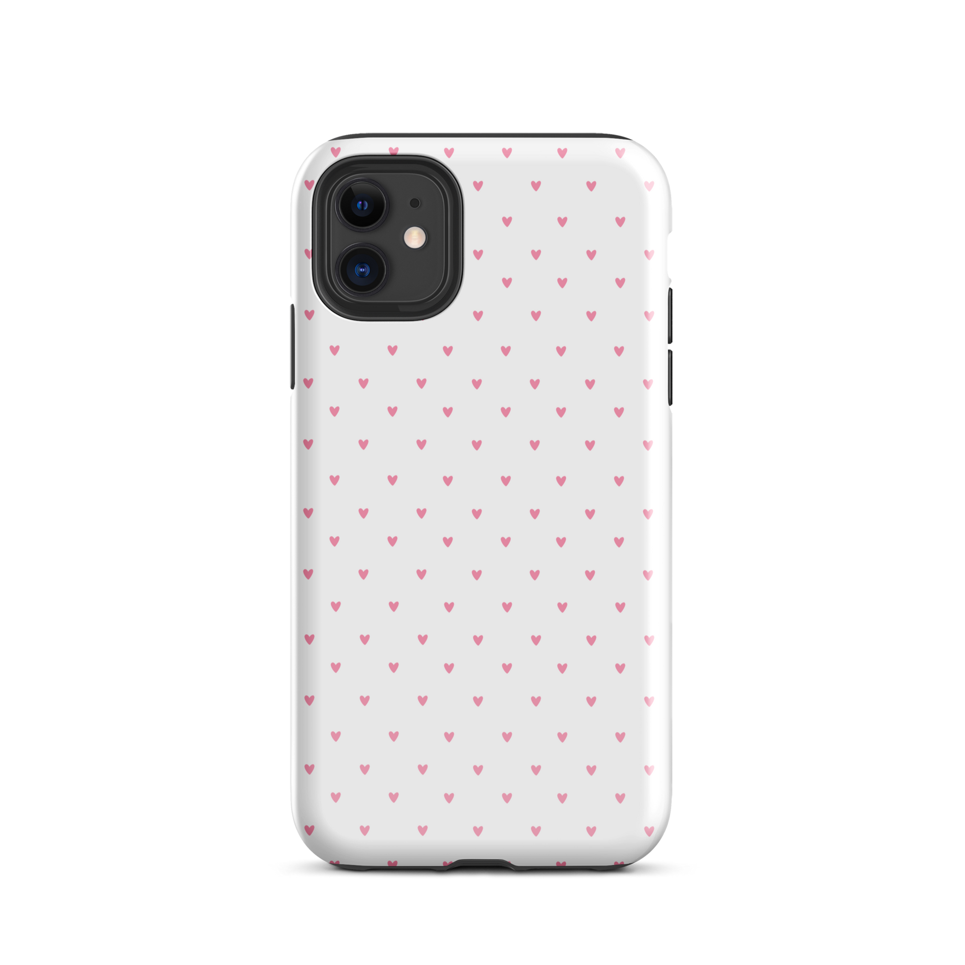 Phone Case for iPhone with playful heart-dot pattern in polka-dot style, combining cute, modern charm with minimalist design.