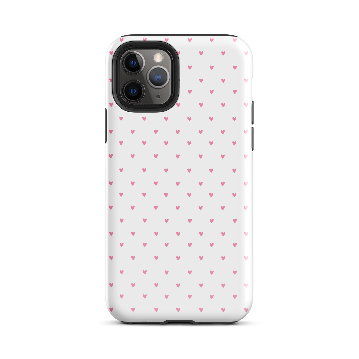 Phone Case for iPhone with Heart‑Dot Pattern, featuring playful polka-dot style of tiny hearts on a bold background.