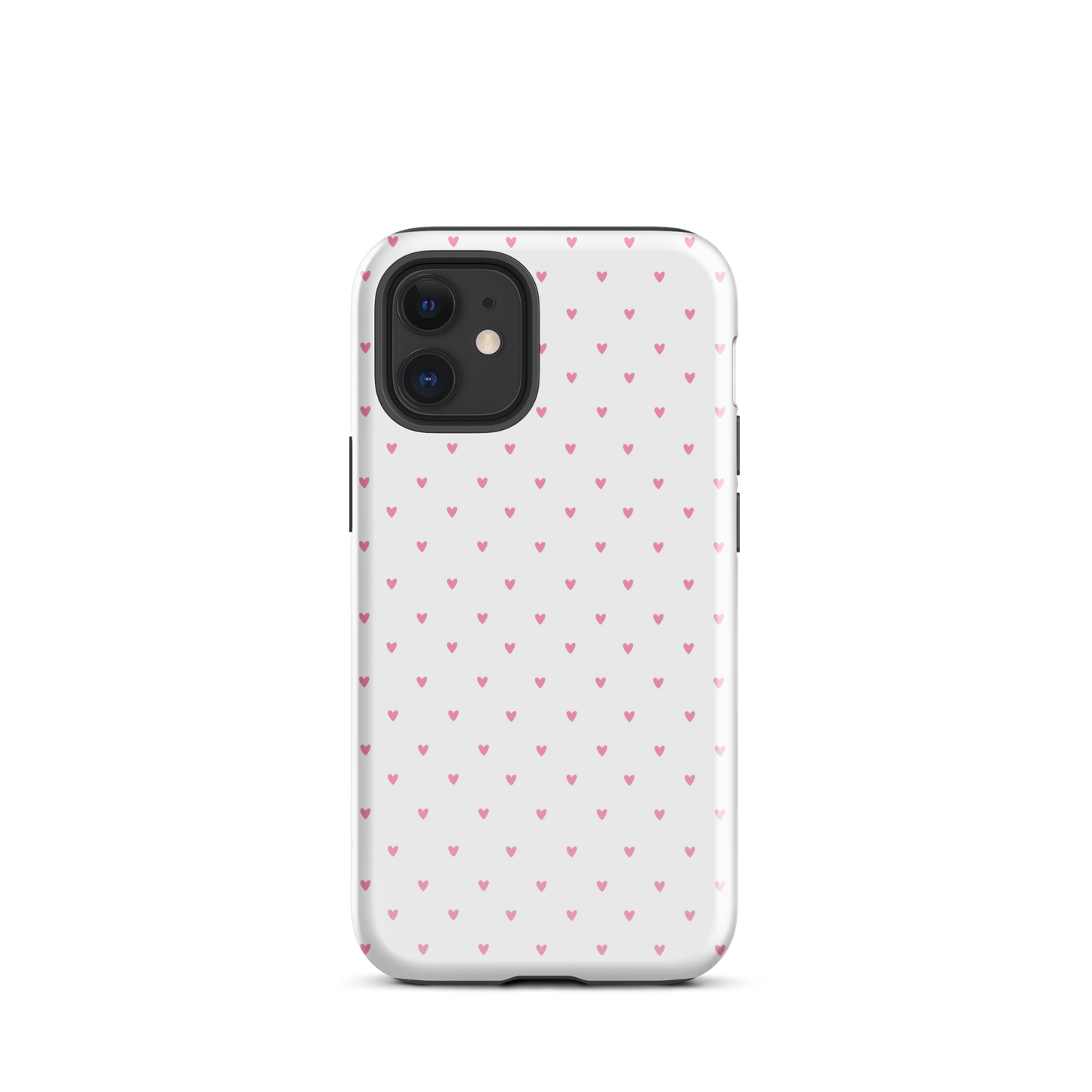 Phone Case for iPhone featuring a playful heart-dot pattern, perfect for a cute and stylish accessory.