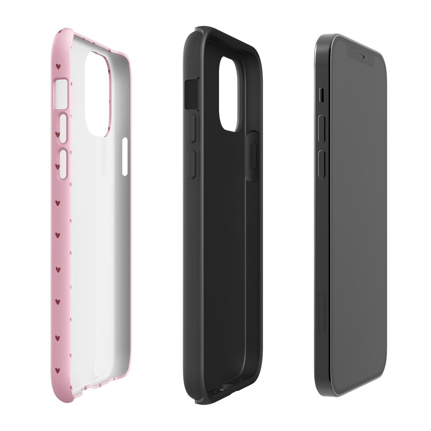 Phone Case for iPhone with Heart‑Dot Pattern showcasing its playful polka‑dot style and minimalist design.