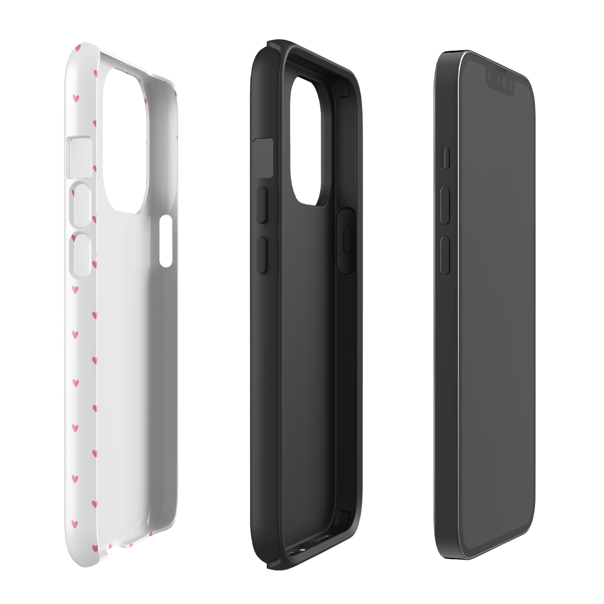 Phone Case for iPhone with heart-dot pattern, showcasing minimalist and stylish design, perfect for adding personality to your device.
