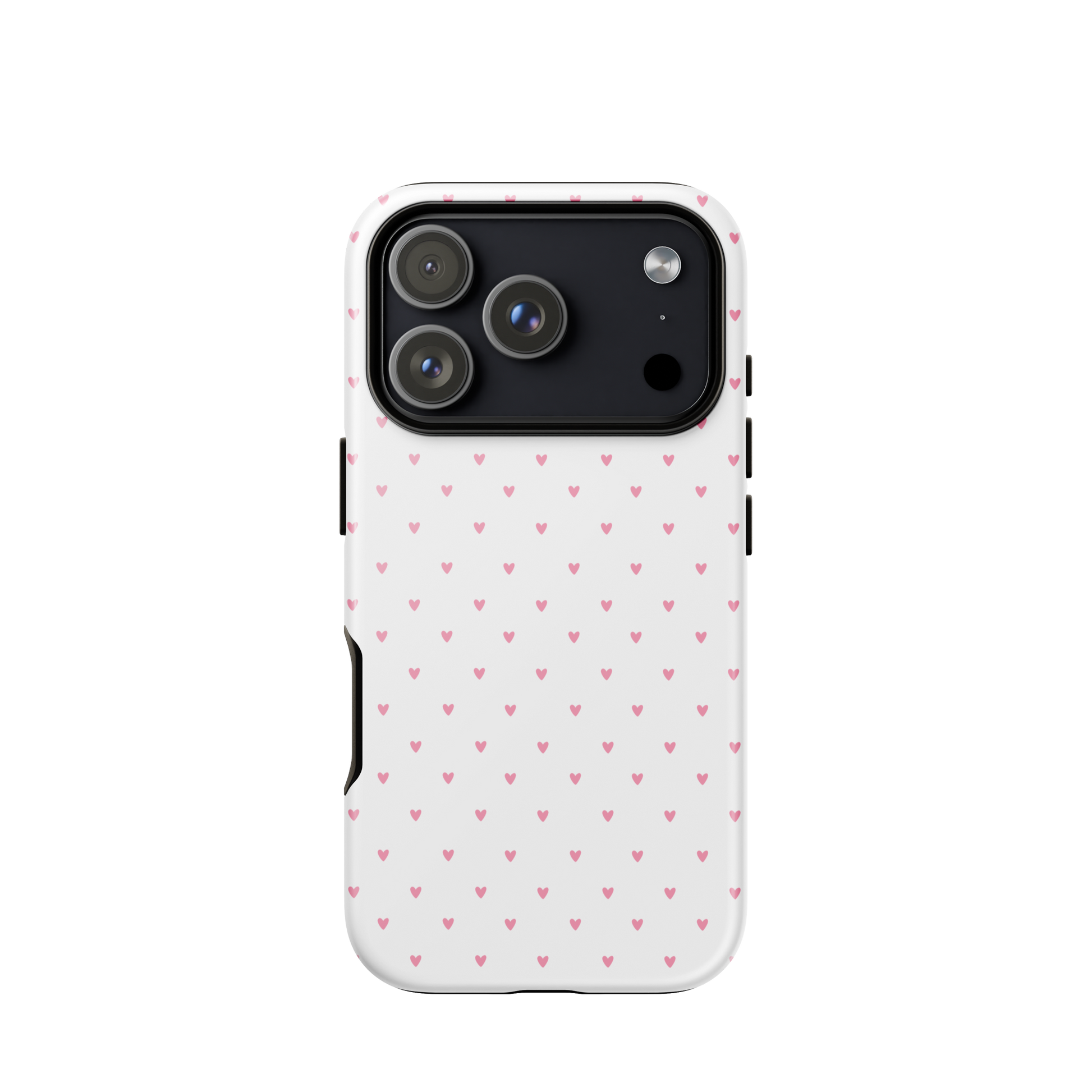 Phone Case for iPhone with heart-dot pattern, playful polka-dot style, minimalist design, cute, stylish, and modern accessory