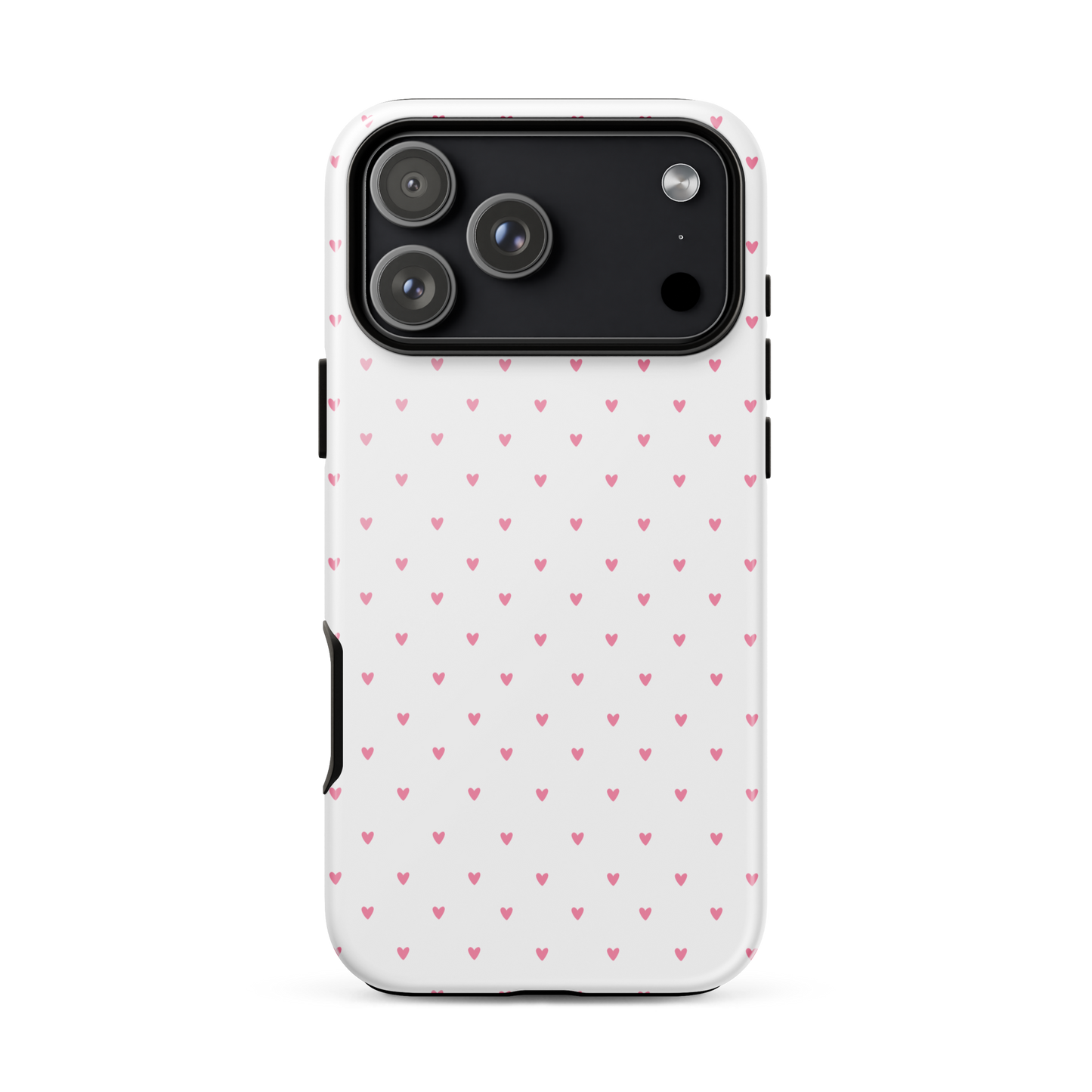 Phone Case with heart-dot pattern for iPhone, combining playful polka-dot style and minimalist design.