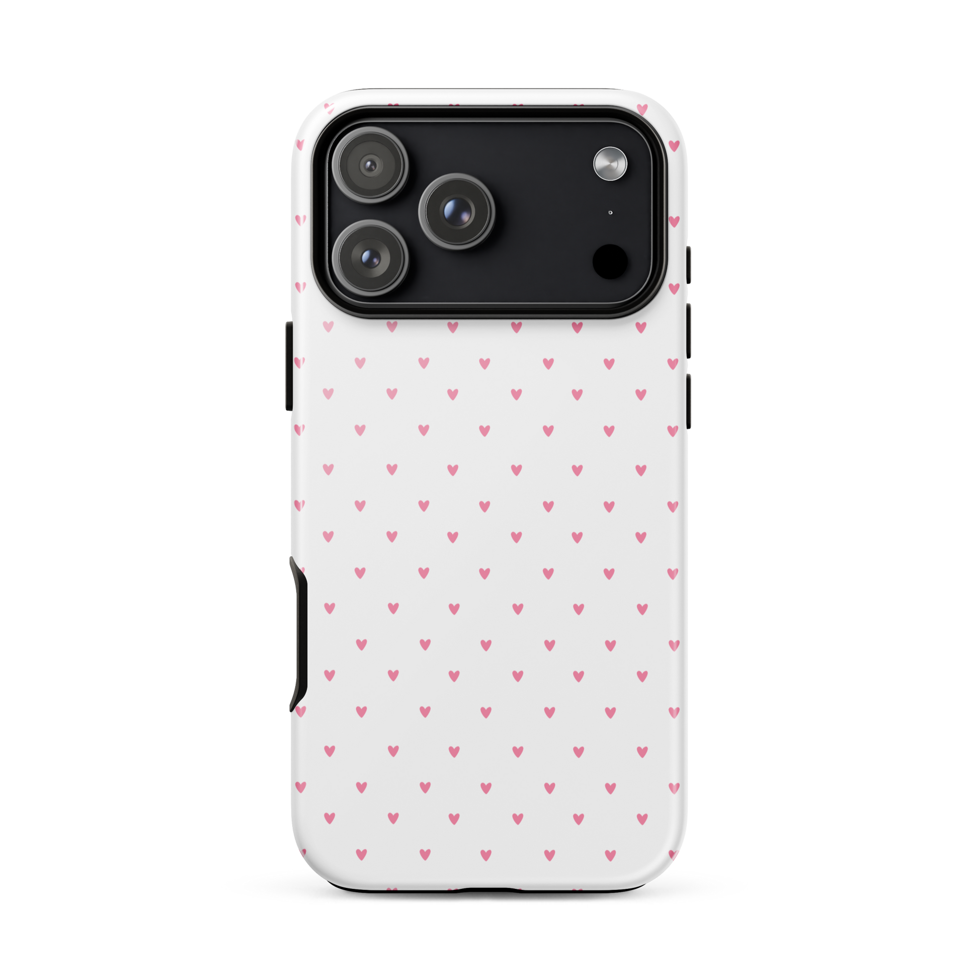 Phone Case with heart-dot pattern for iPhone, combining playful polka-dot style and minimalist design.