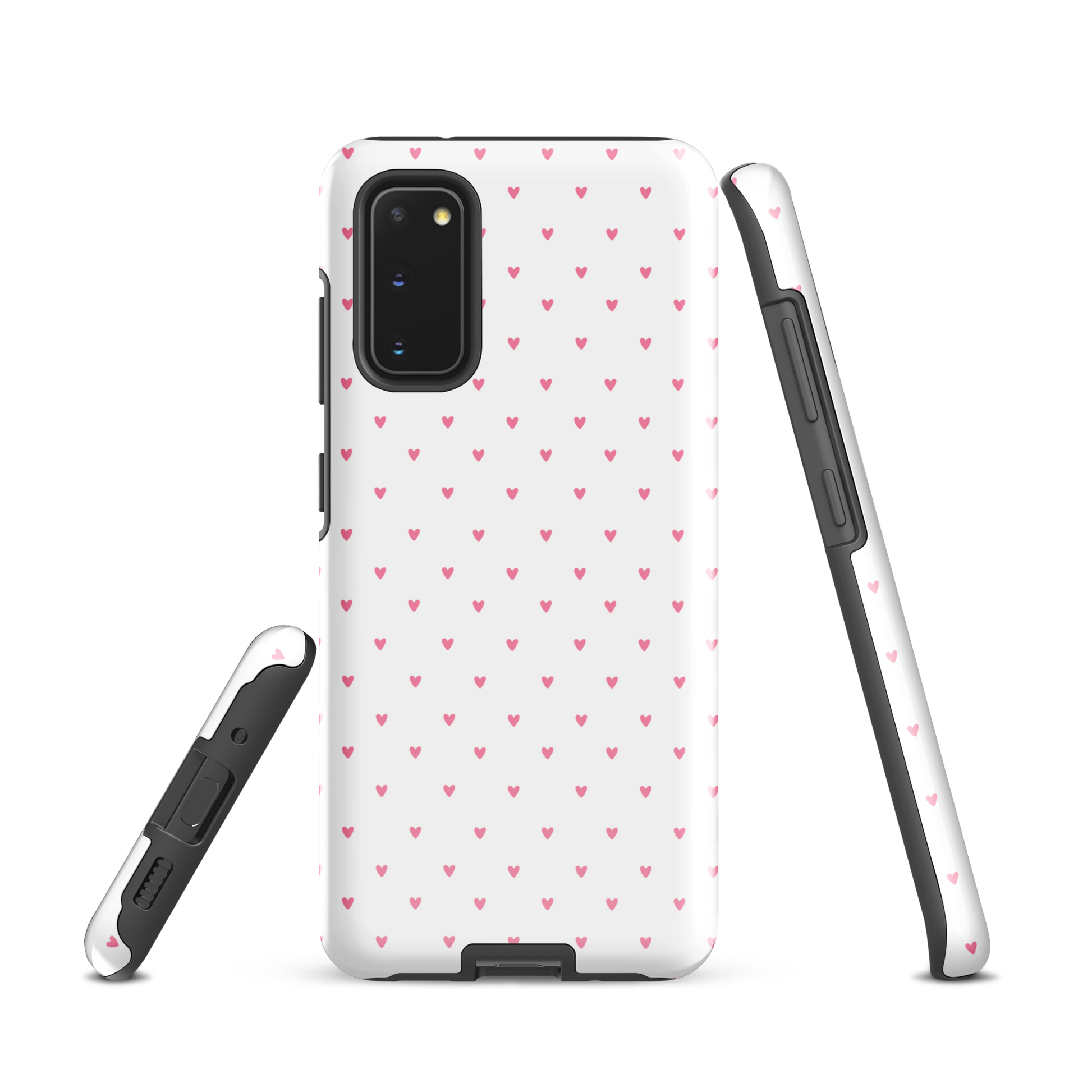 Phone Case for Samsung Galaxy with heart-dot pattern, offering a playful polka-dot design and stylish blend of cute elements for modern users.