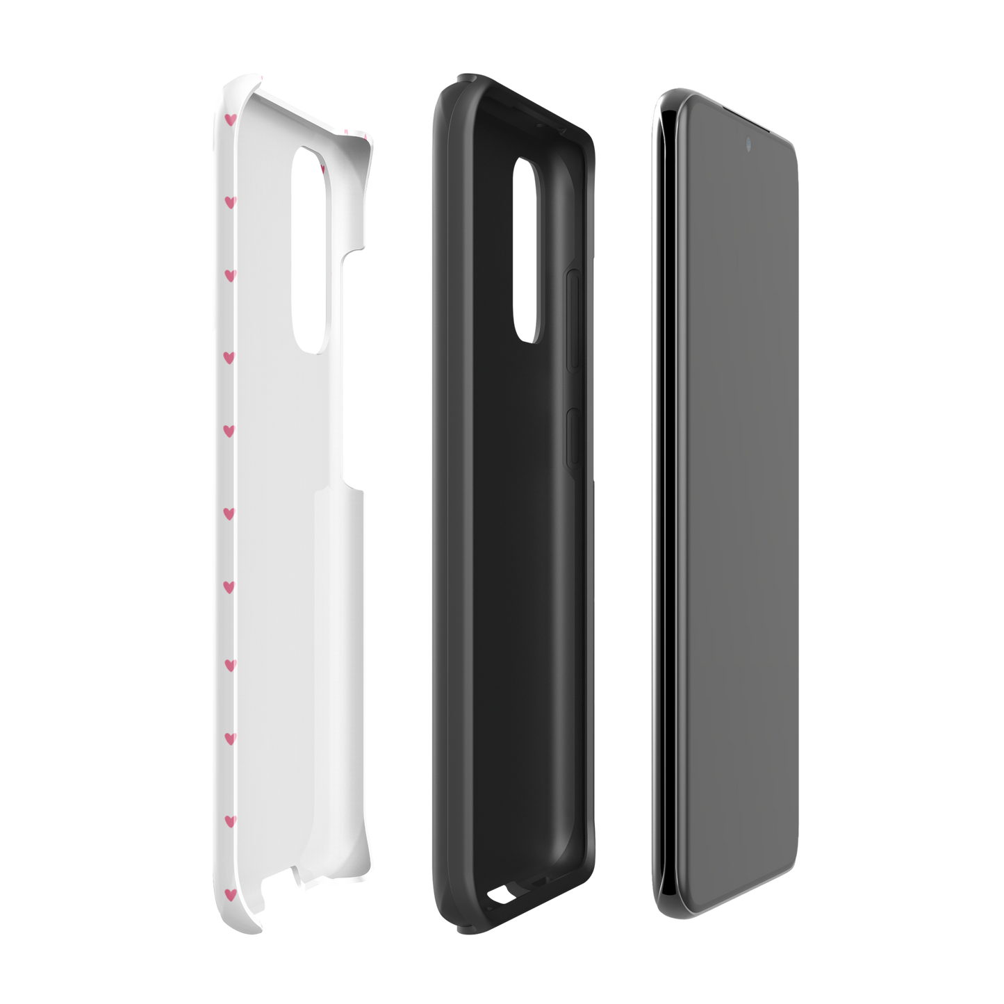 Phone Case for Samsung Galaxy with Heart-Dot Pattern, showcasing bold design and protection, perfect blend of cute and modern style.