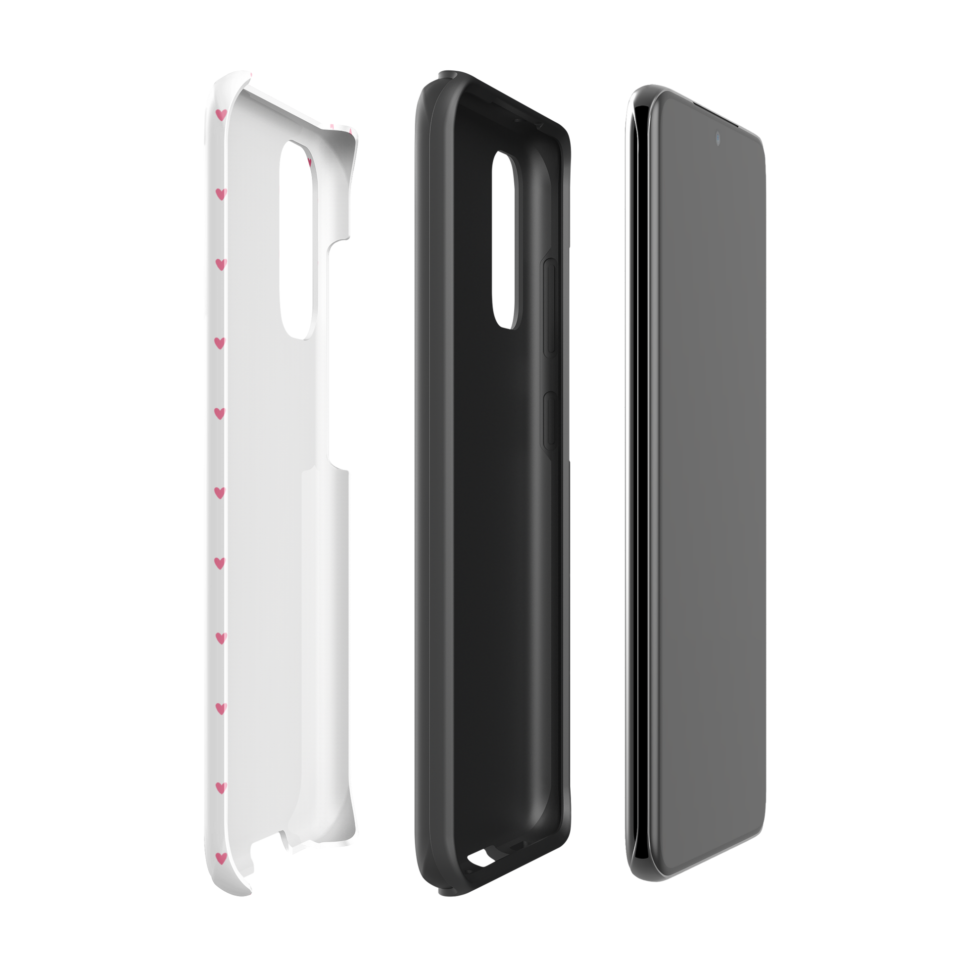 Phone Case for Samsung Galaxy with Heart-Dot Pattern, showcasing bold design and protection, perfect blend of cute and modern style.