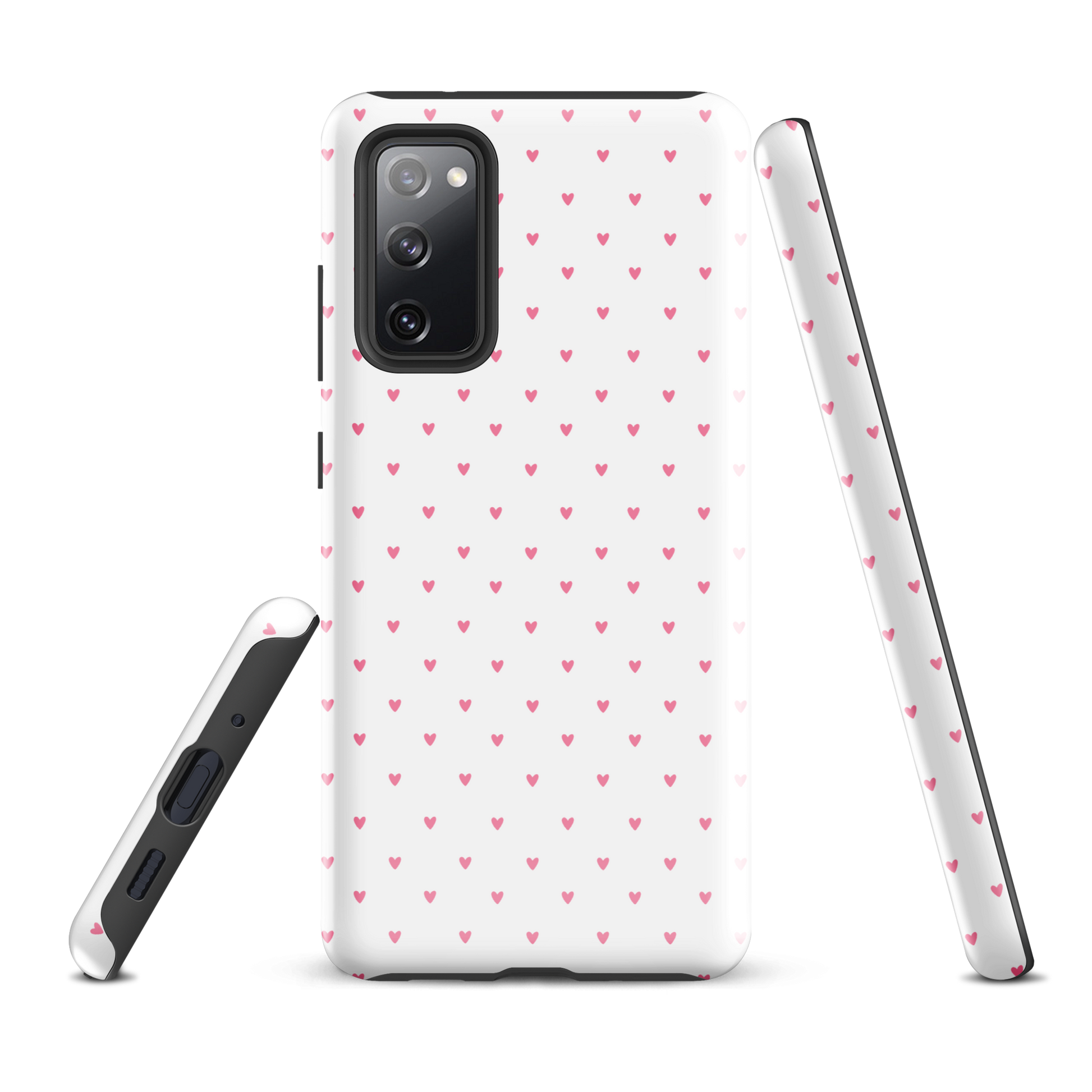 Phone Case for Samsung Galaxy with heart-dot pattern, featuring playful design with tiny hearts for a cute and stylish look.
