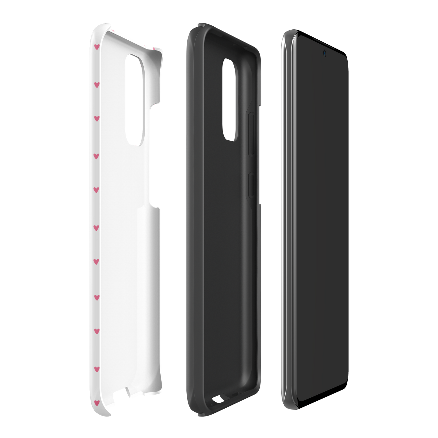 Phone Case for Samsung Galaxy in heart-dot pattern with polka-dot design, featuring adorable heart details and stylish modern look.