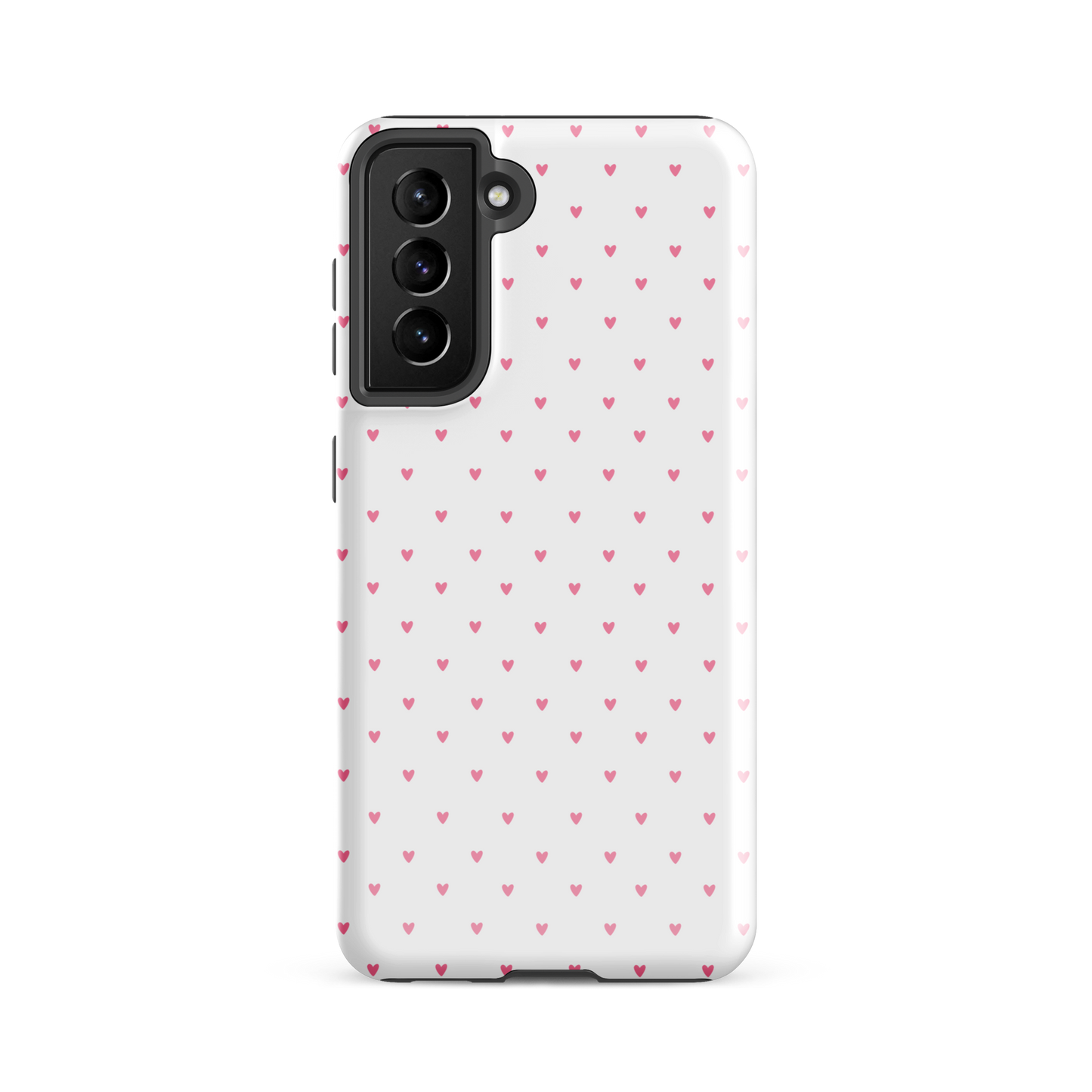 Phone Case for Samsung Galaxy with heart dot pattern on a bold background, combining cute and modern styles for a unique look.
