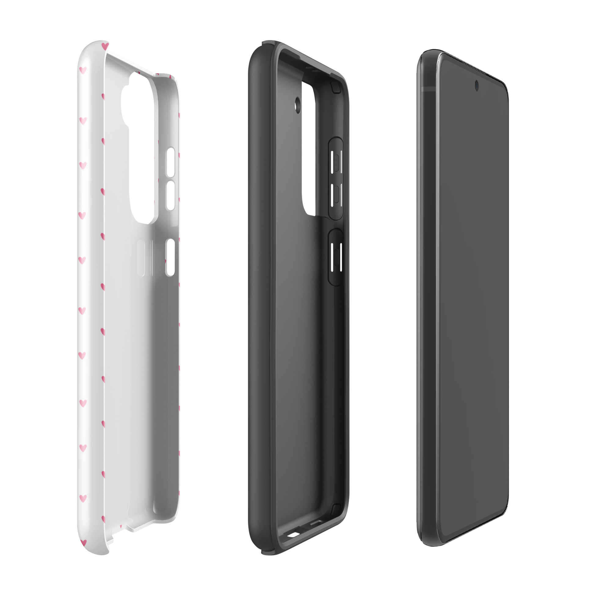 Phone Case for Samsung Galaxy with Heart‑Dot Pattern – sleek, minimalist design featuring tiny hearts on a bold background. Fun and stylish.