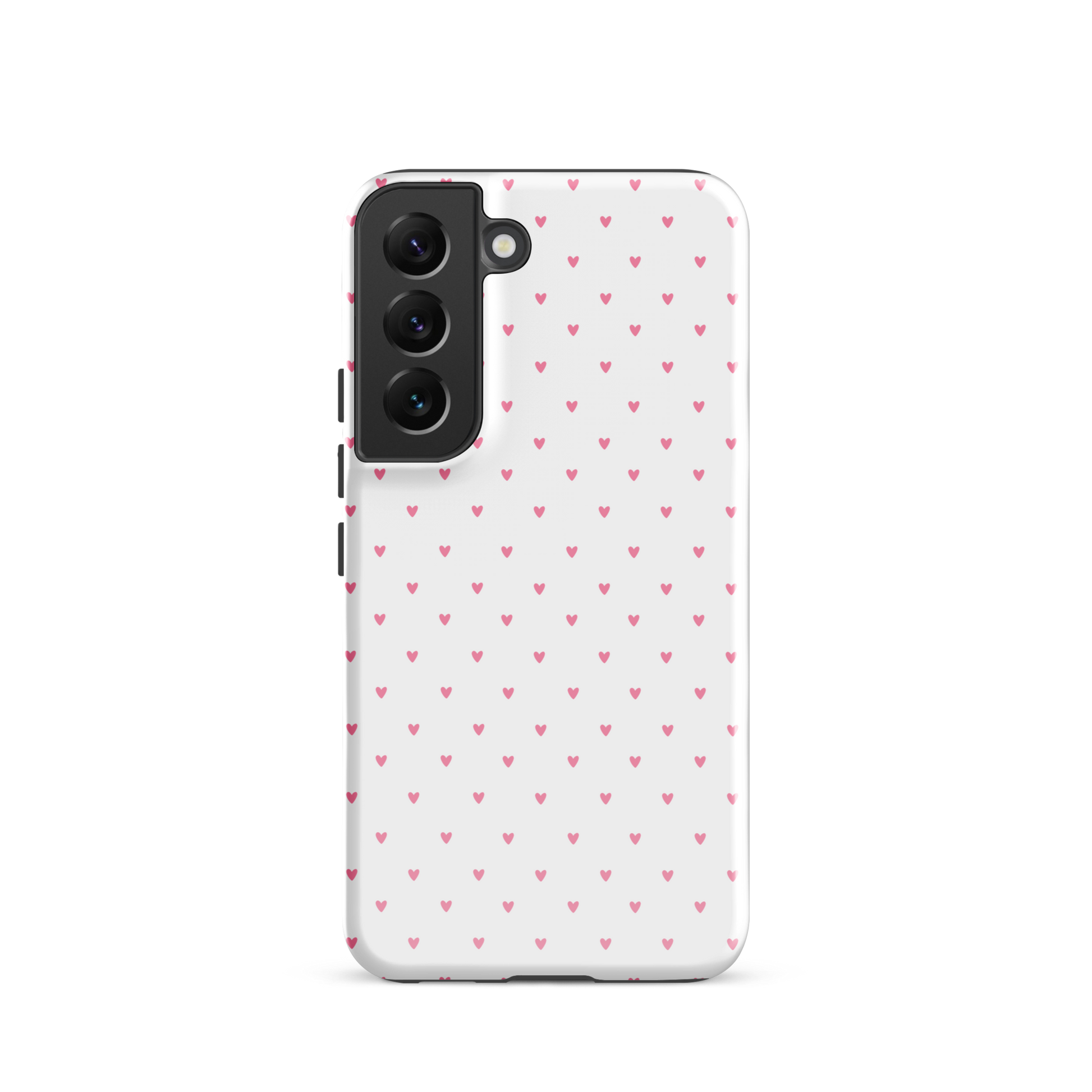 Phone Case for Samsung Galaxy with heart pattern, featuring tiny pink hearts in place of polka dots for a cute and stylish look.