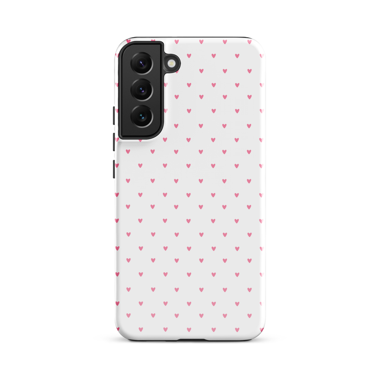 Phone Case for Samsung Galaxy with heart-dot pattern, stylish and playful design.