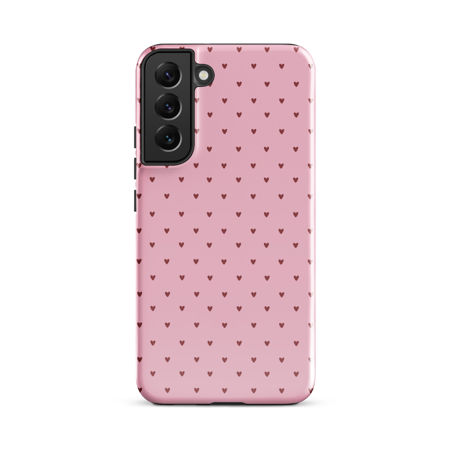 Phone Case for Samsung Galaxy with heart-dot pattern, featuring tiny hearts on a bold background, showcasing cute and modern style.