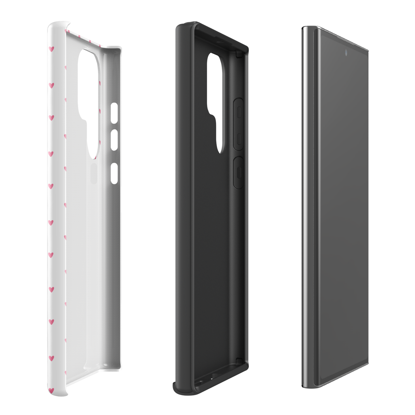 Phone Case for Samsung Galaxy with heart-dot pattern featuring tiny hearts on a sleek bold background, offering a stylish and modern look.