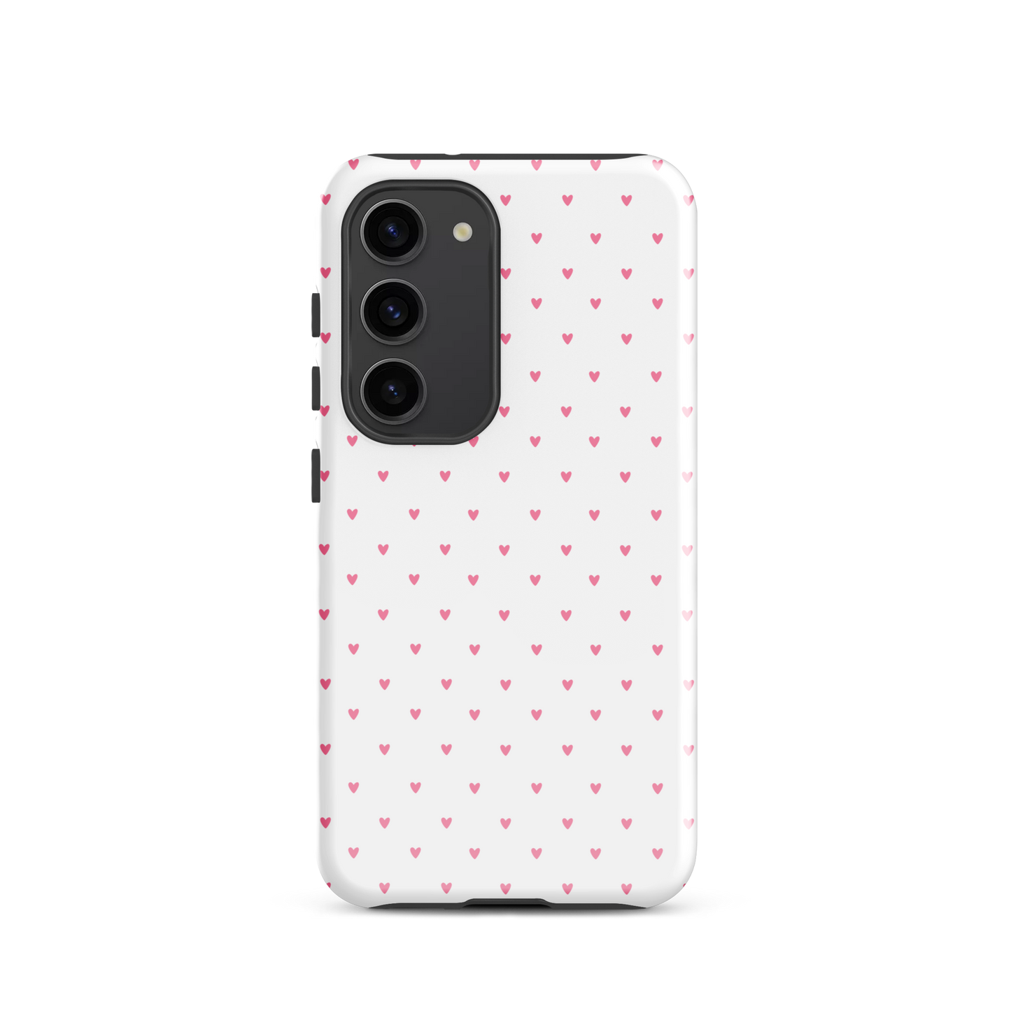 Phone Case for Samsung Galaxy with heart-dot pattern, featuring playful polka-dot design of tiny hearts on a bold background, stylish and cute.