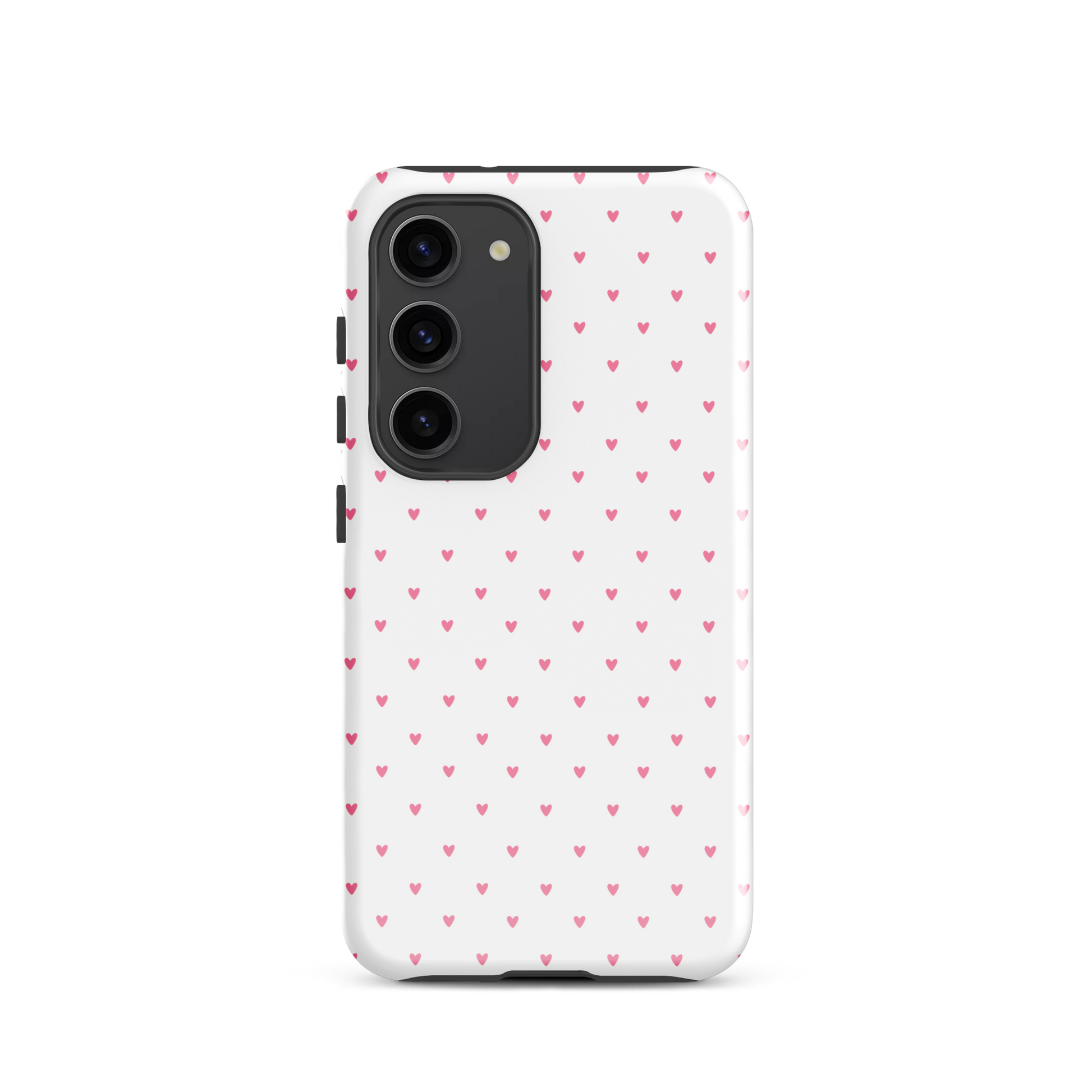 Phone Case for Samsung Galaxy with heart-dot pattern, featuring playful polka-dot design of tiny hearts on a bold background, stylish and cute.