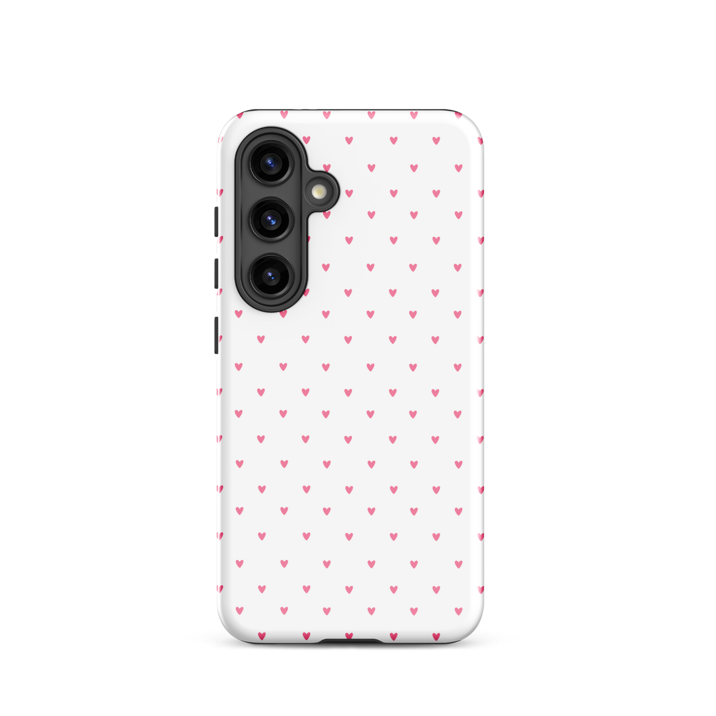 Phone Case for Samsung Galaxy with Heart-Dot Pattern, playful and stylish polka-dot design, perfect blend of cute and modern aesthetics