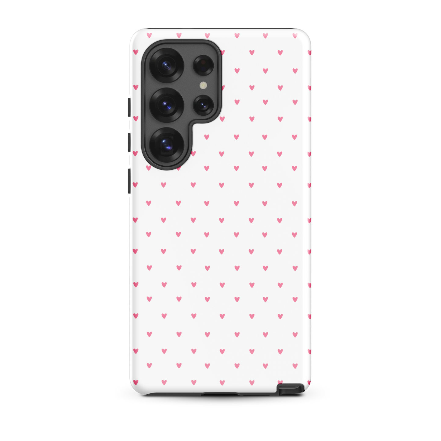 Phone Case for Samsung Galaxy with heart-dot pattern, playful polka-dot design on a sleek and modern background.