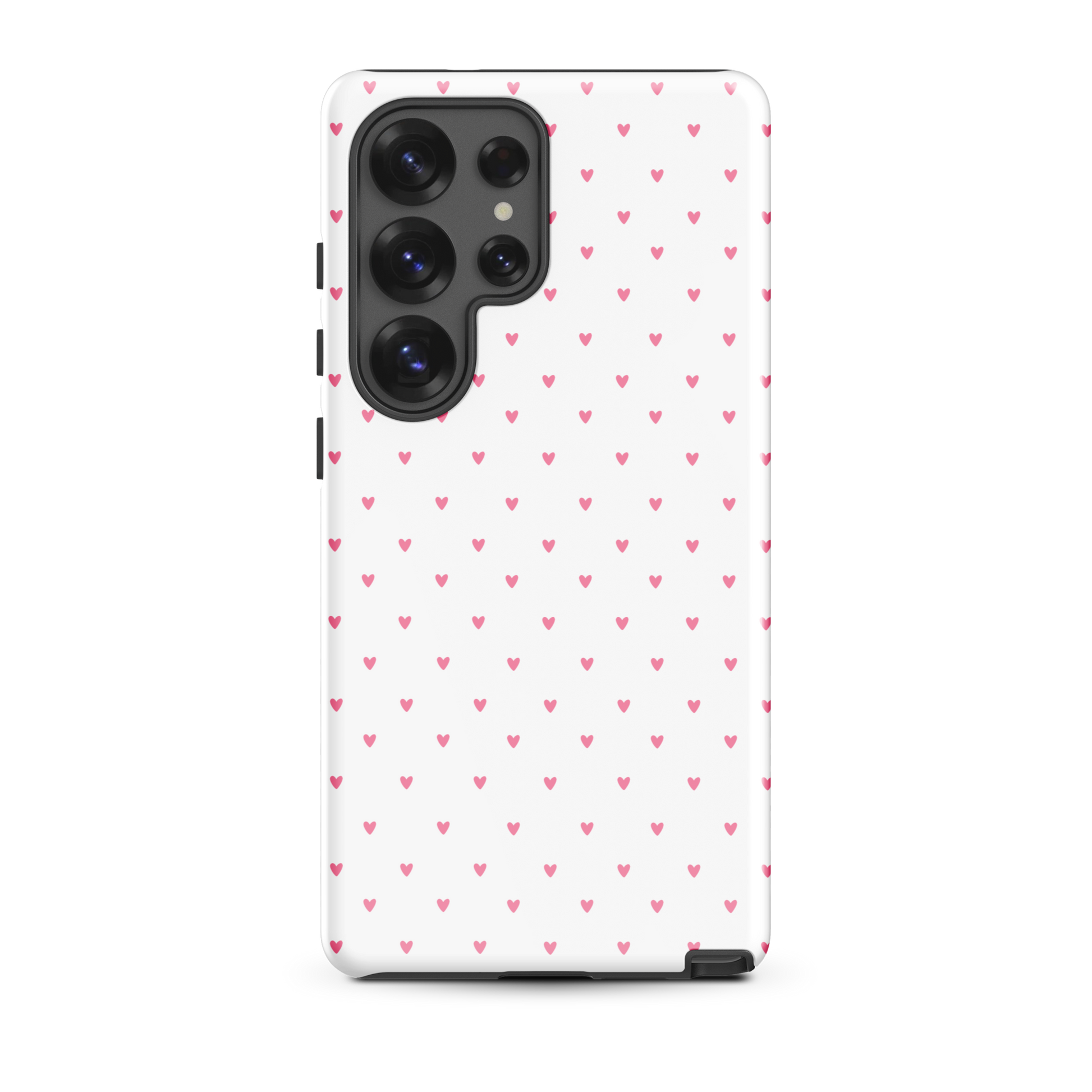 Phone Case for Samsung Galaxy with heart-dot pattern, playful polka-dot design on a sleek and modern background.