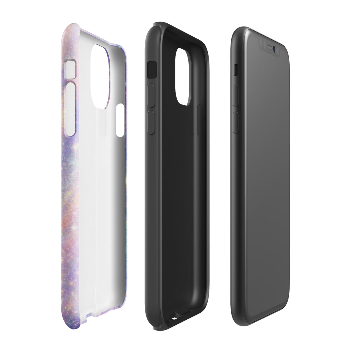 Phone Case for iPhone - Cosmic Dream Swirl design showing protective layers and galaxy-inspired pattern.