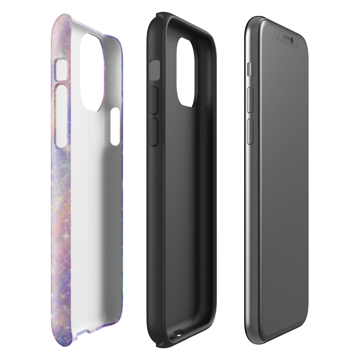 Phone Case for iPhone - Cosmic Dream Swirl design showcasing vibrant pastel galaxy pattern