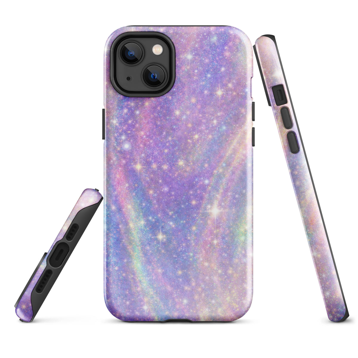 Phone Case for iPhone - Cosmic Dream Swirl with pastel purple and blue galaxy design