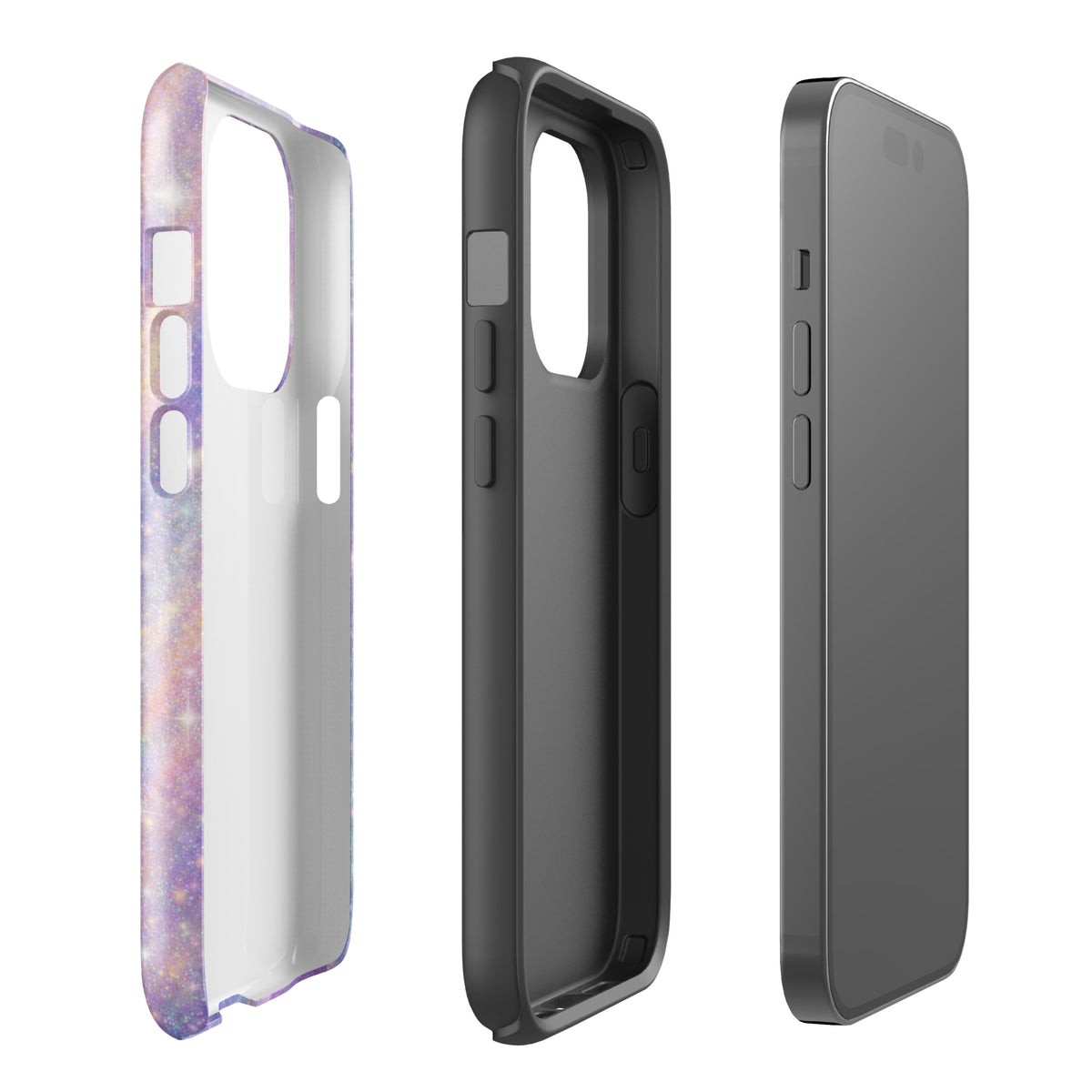 Phone Case for iPhone - Cosmic Dream Swirl design showcasing pastel galaxy theme.